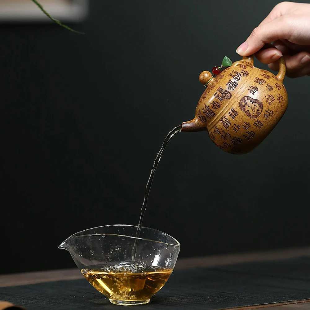 Dragon Bone Gold Sand Fu Gourd Teapot - Image 7