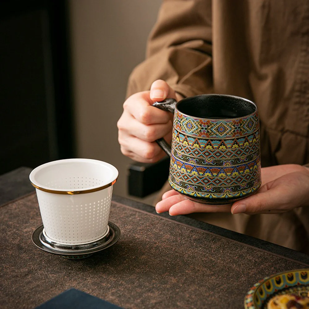 Dunhuang Ceramic Tea Cup With Infuser - Image 4