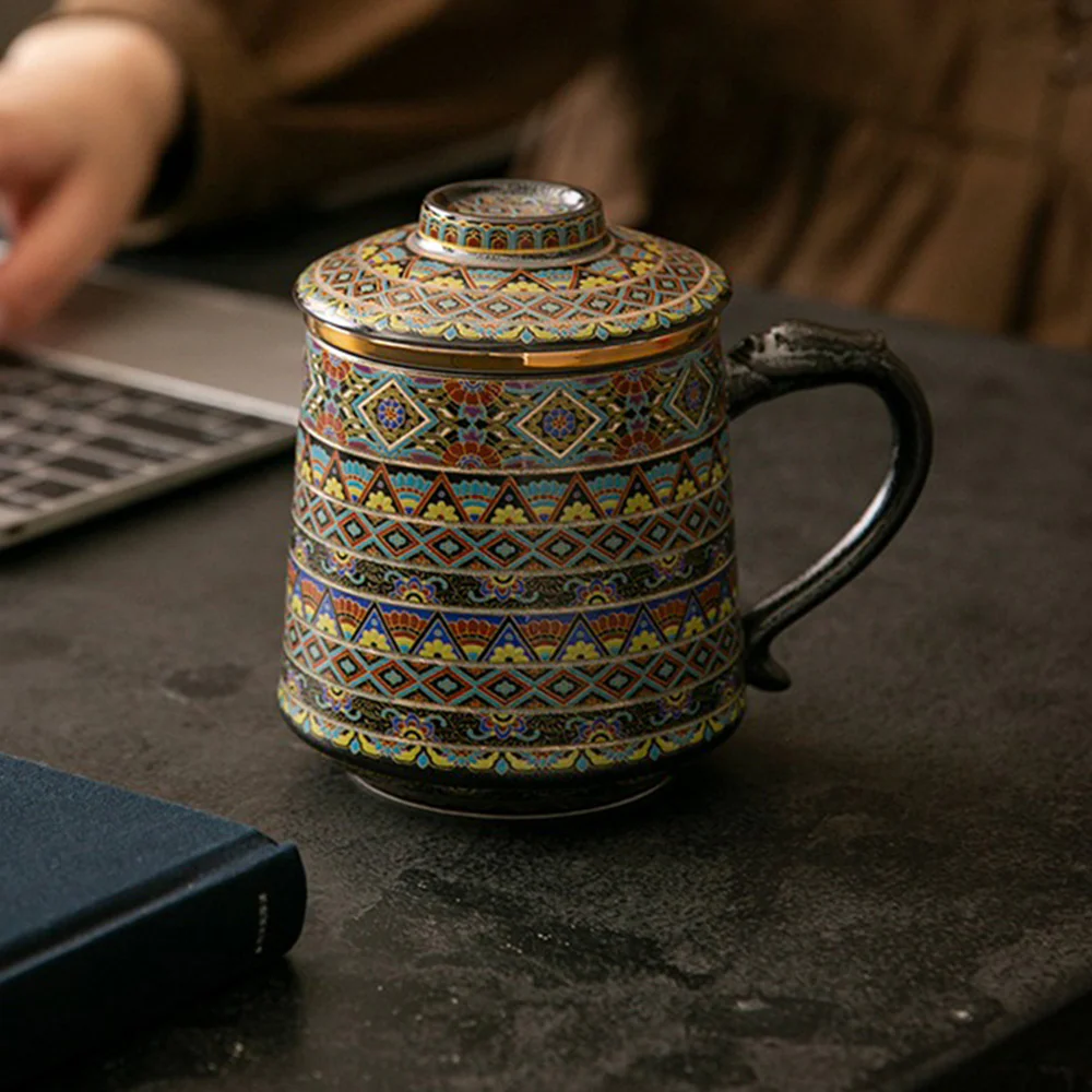 Dunhuang Ceramic Tea Cup With Infuser - Image 5