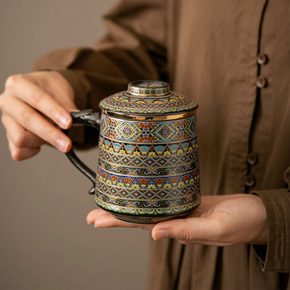 Dunhuang Ceramic Tea Cup With Infuser - Image 6