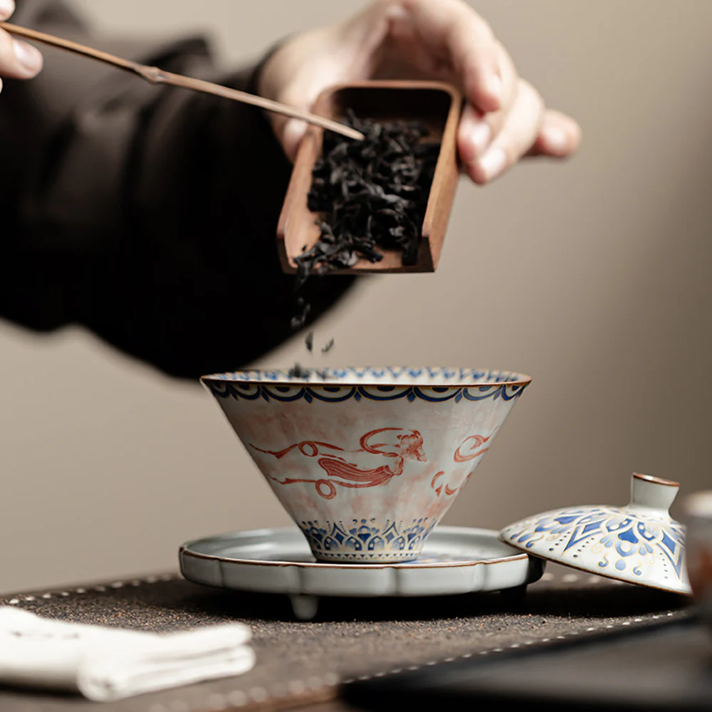 Dunhuang Feitian Cone-shaped Ruyao Porcelain Gaiwan - Image 5