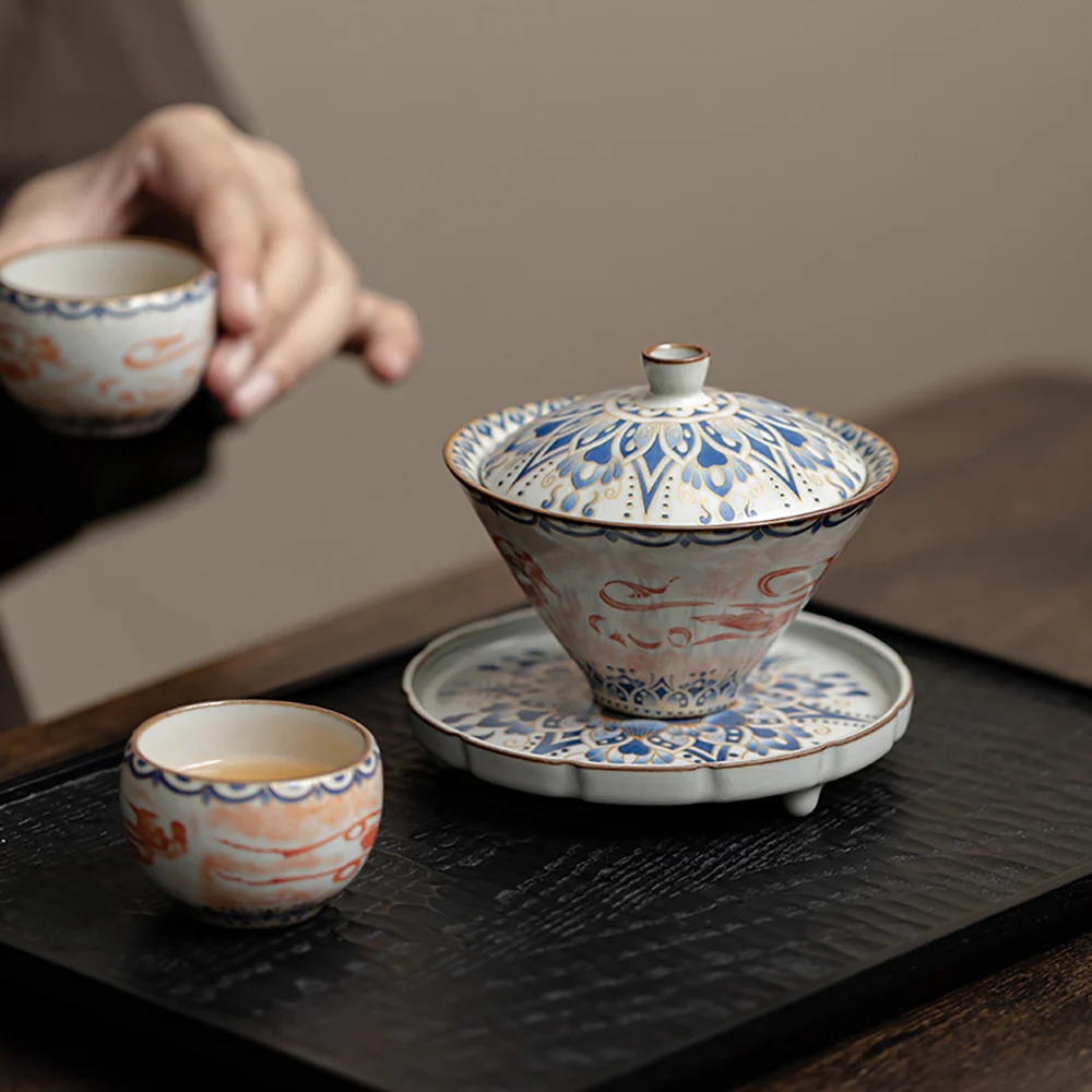 Dunhuang Feitian Cone-shaped Ruyao Porcelain Gaiwan - Image 7
