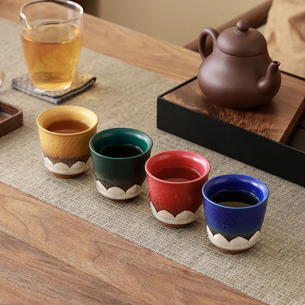 Dunhuang Lotus Four Seasons Gongfu Tea Cup Set - Image 4