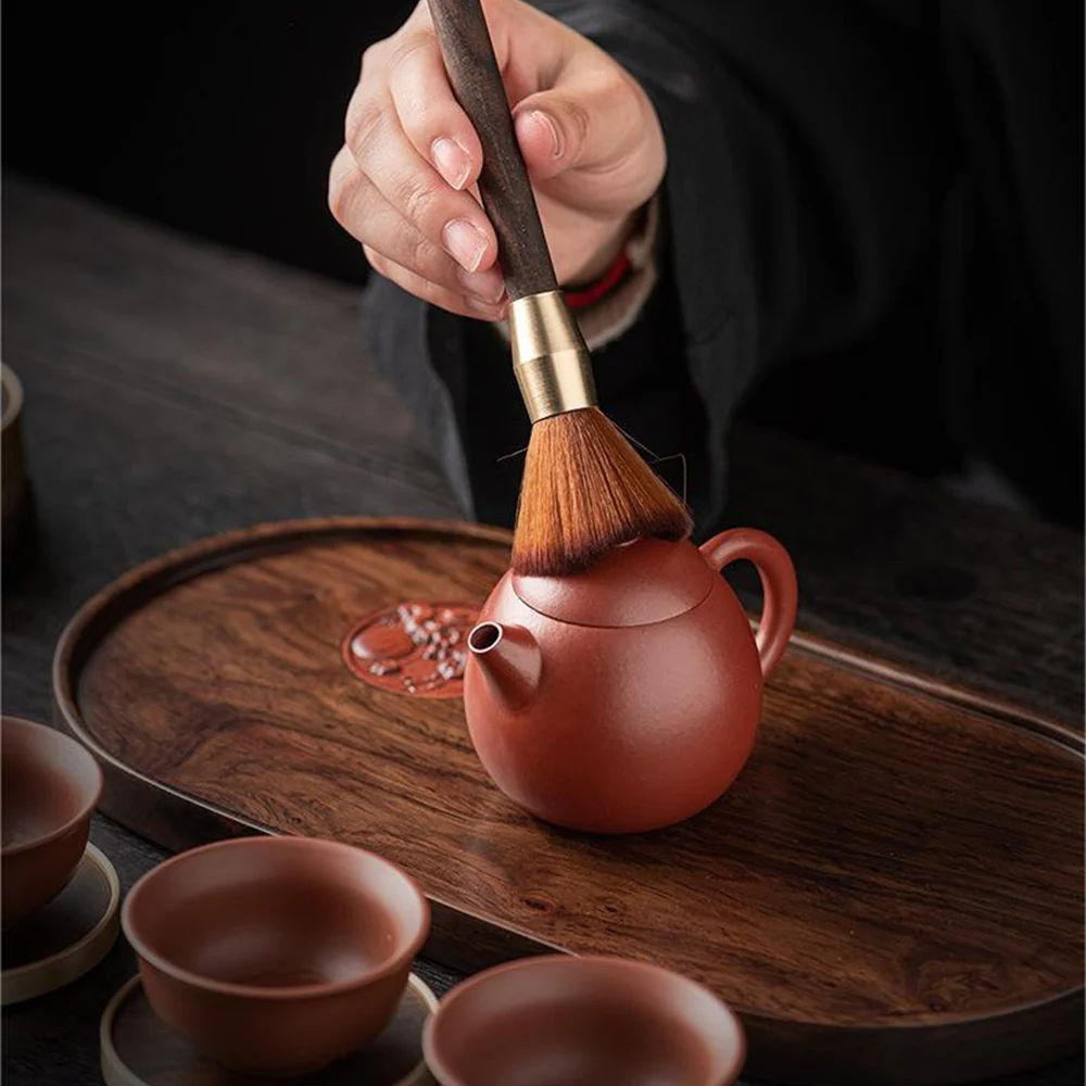 Ebony & Copper Tea Utensils Set With Coaster - Image 3