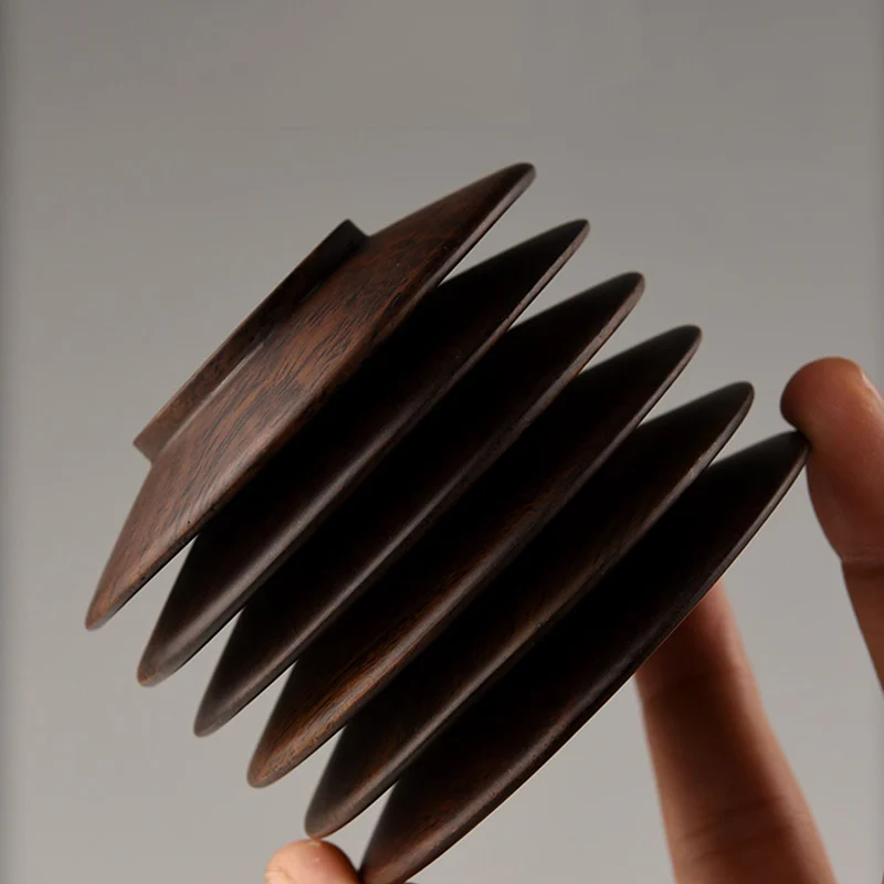 Ebony Tea Utensil Set With Cup And Incense Holder - Image 3