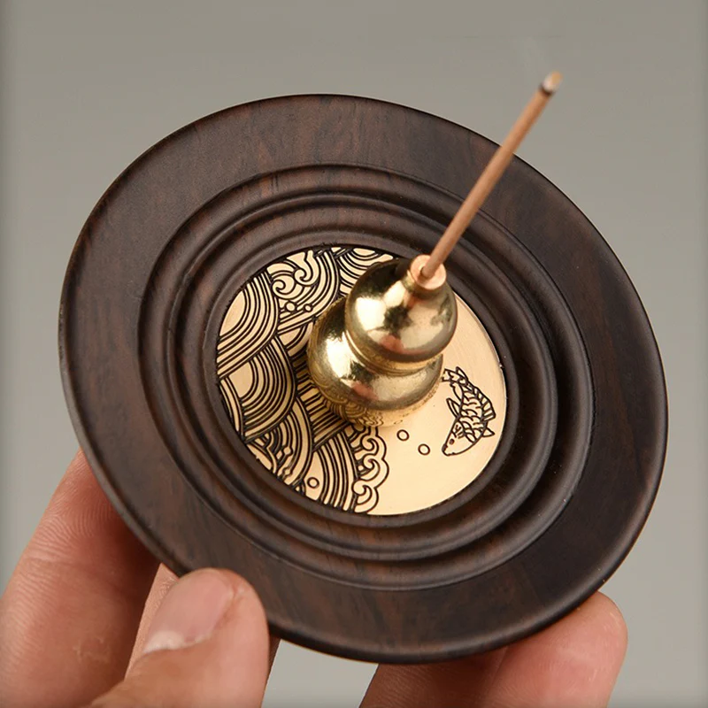 Ebony Tea Utensil Set With Cup And Incense Holder - Image 4