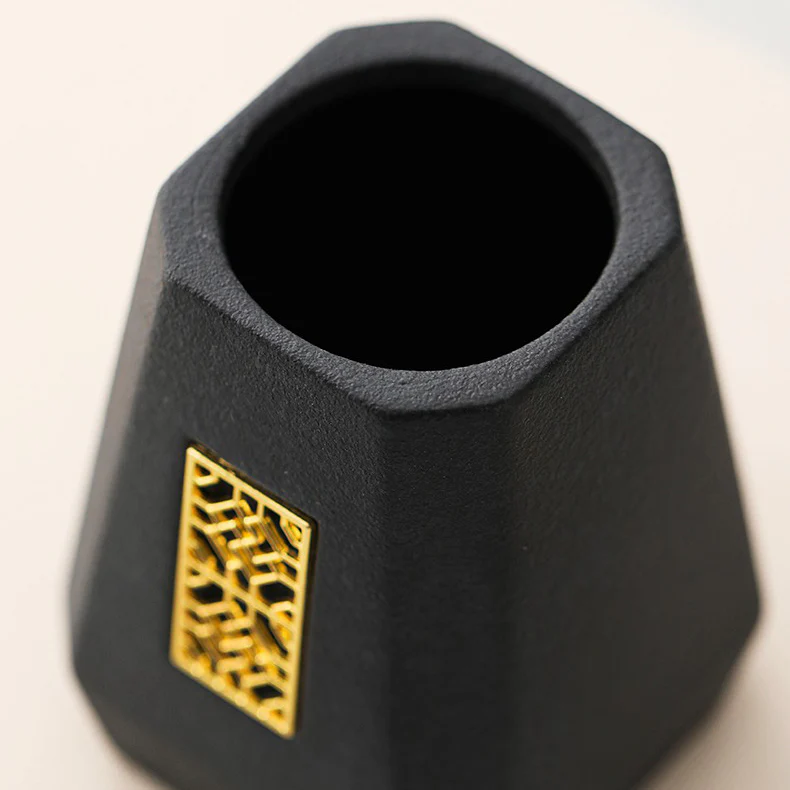 Ebony Tea Utensils Set With Black Ceramic Holder - Image 10