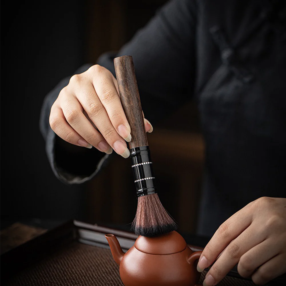 Ebony Tea Utensils Set With Moon And Monk Holder - Image 6