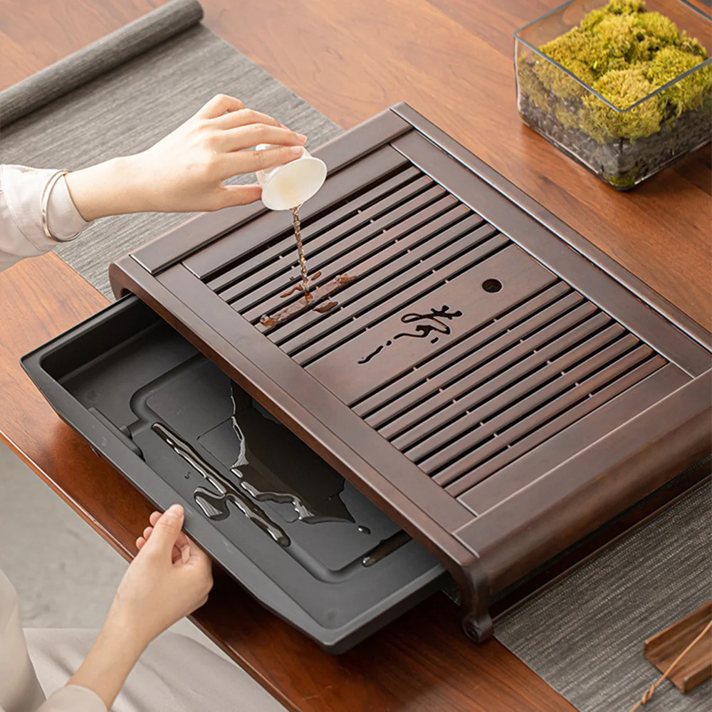 Ebony Wood Gongfu Tea Tray - Image 6