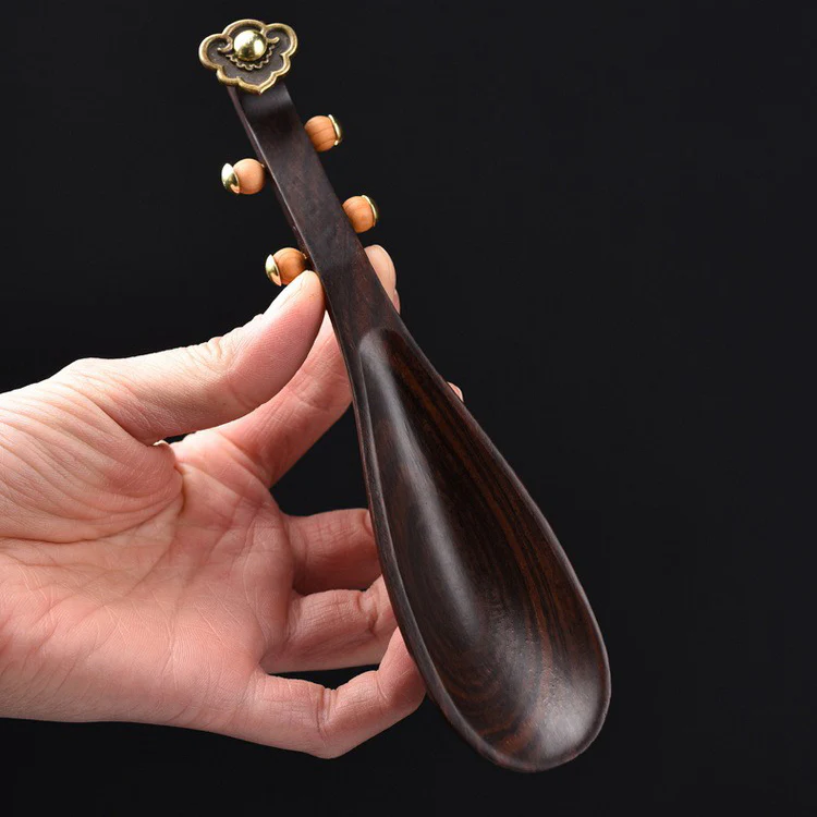 Ebony Wood Pipa Cha He Tea Holder - Image 10