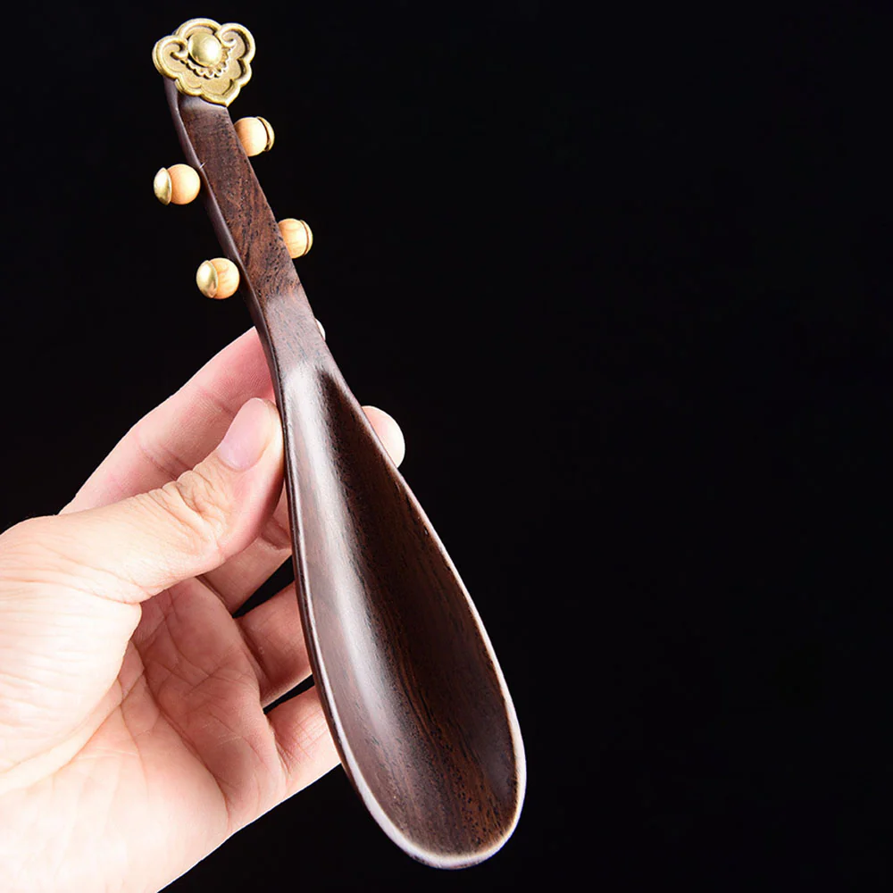 Ebony Wood Pipa Cha He Tea Holder - Image 5