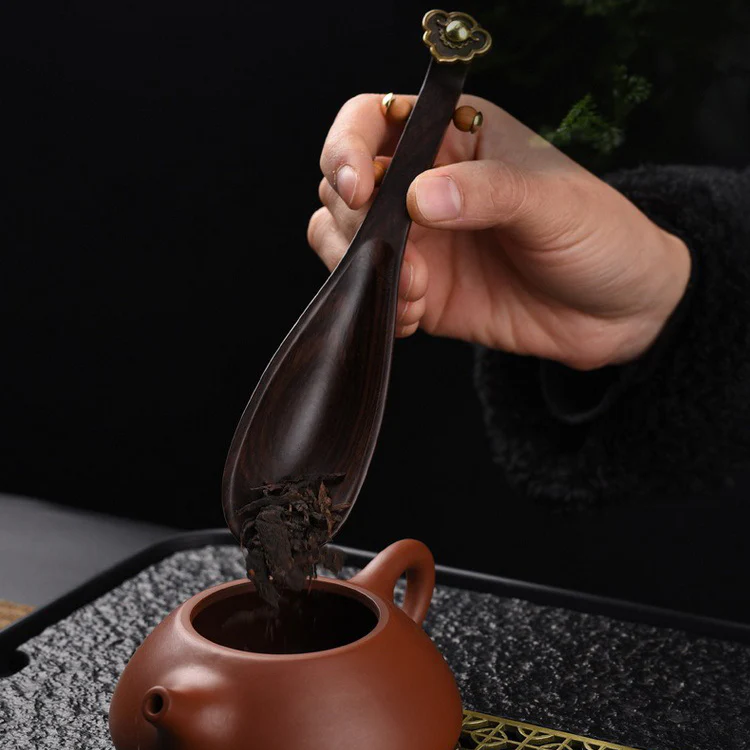 Ebony Wood Pipa Cha He Tea Holder - Image 7
