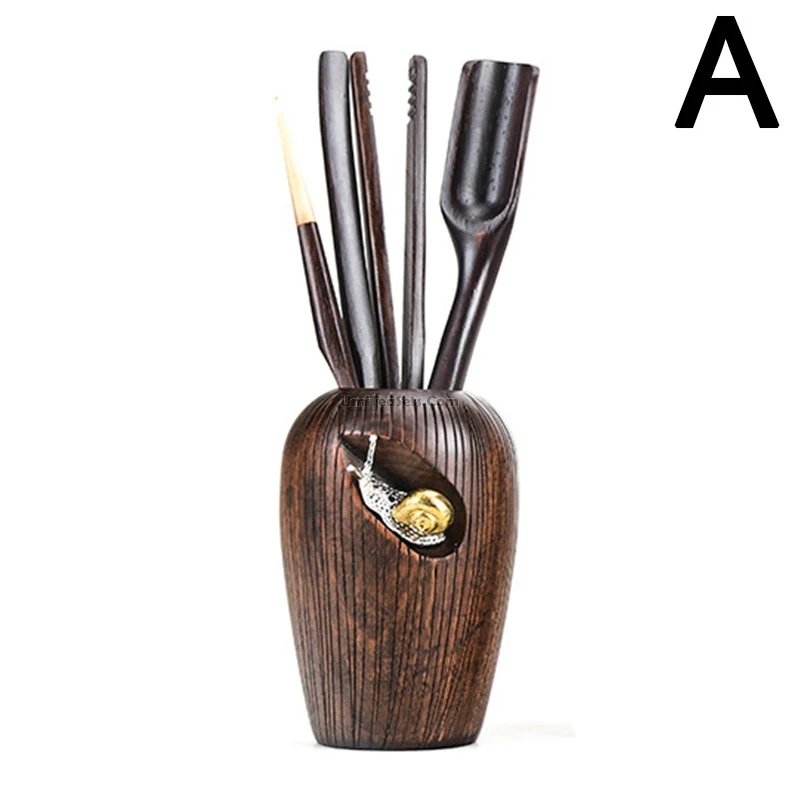 Ebony Wood Tea Ceremony Utensil Set - Image 2