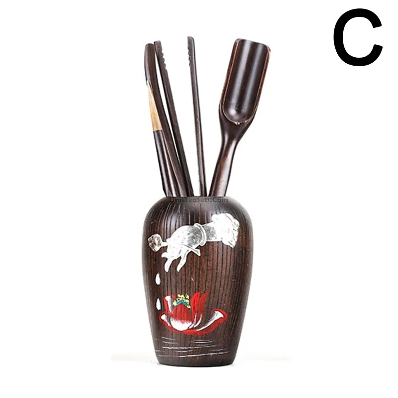 Ebony Wood Tea Ceremony Utensil Set - Image 6