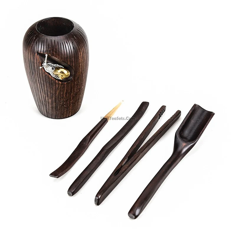 Ebony Wood Tea Ceremony Utensil Set - Image 7