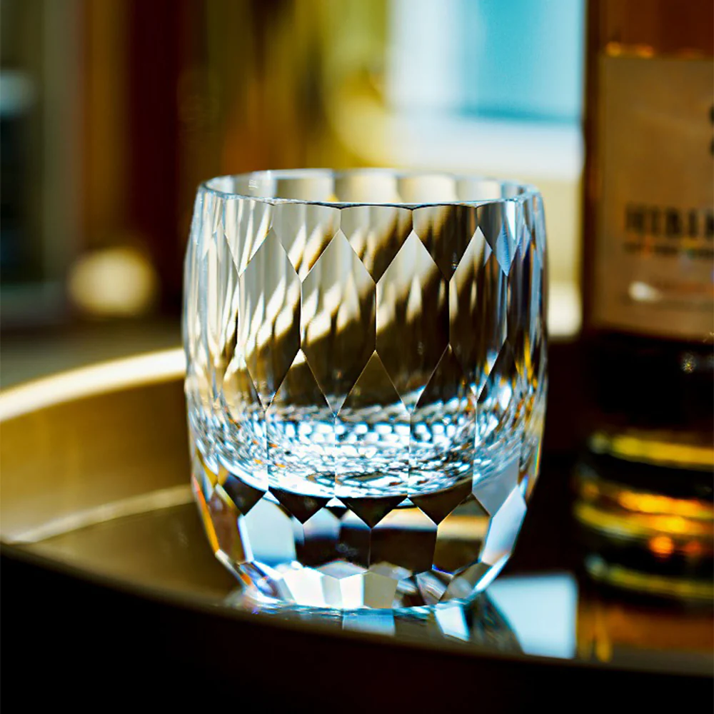 Edo Kiriko Handcrafted Diamond Cut Whisky Glass Tea Cup - Image 3