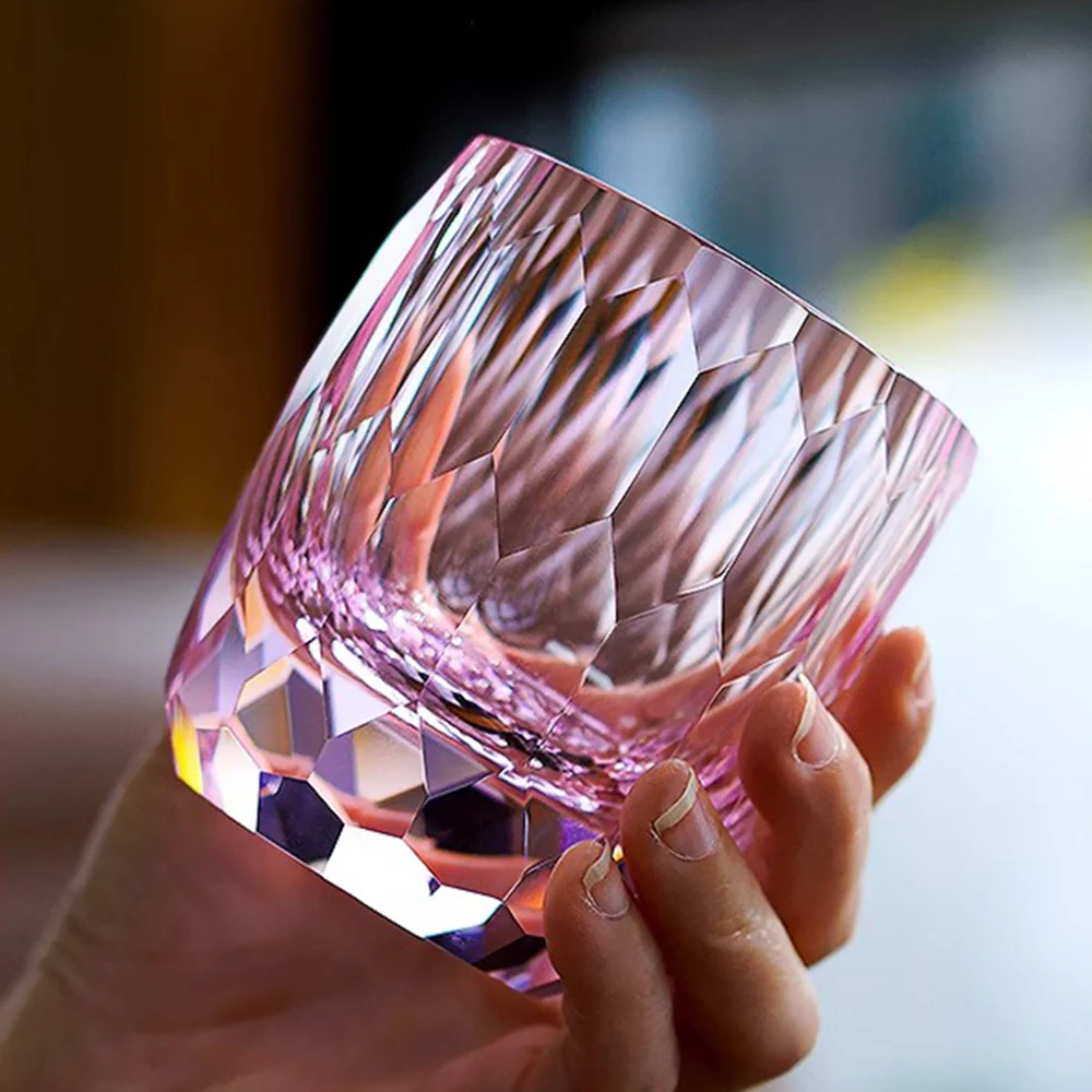 Edo Kiriko Handcrafted Diamond Cut Whisky Glass Tea Cup - Image 6