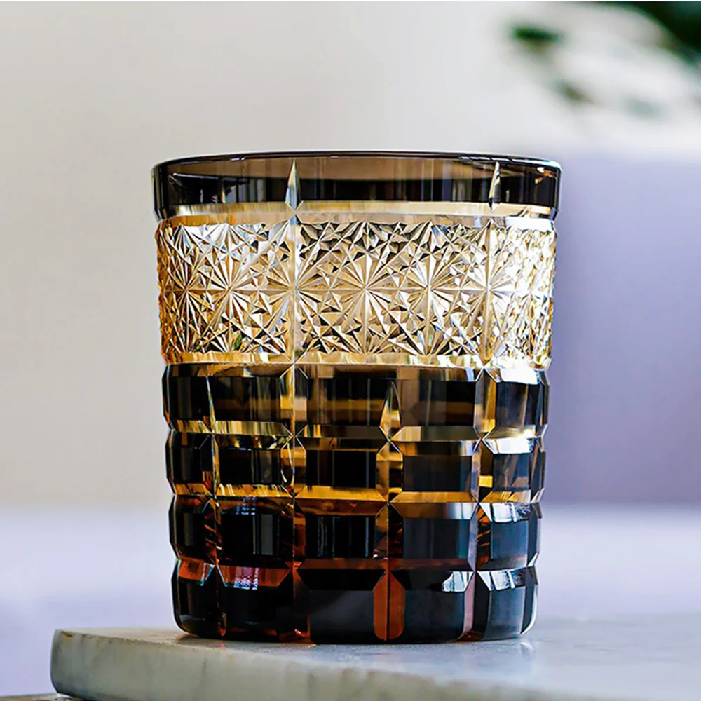 Edo Kiriko Handcrafted Diamond Whiskey Glass Tea Cup - Image 2