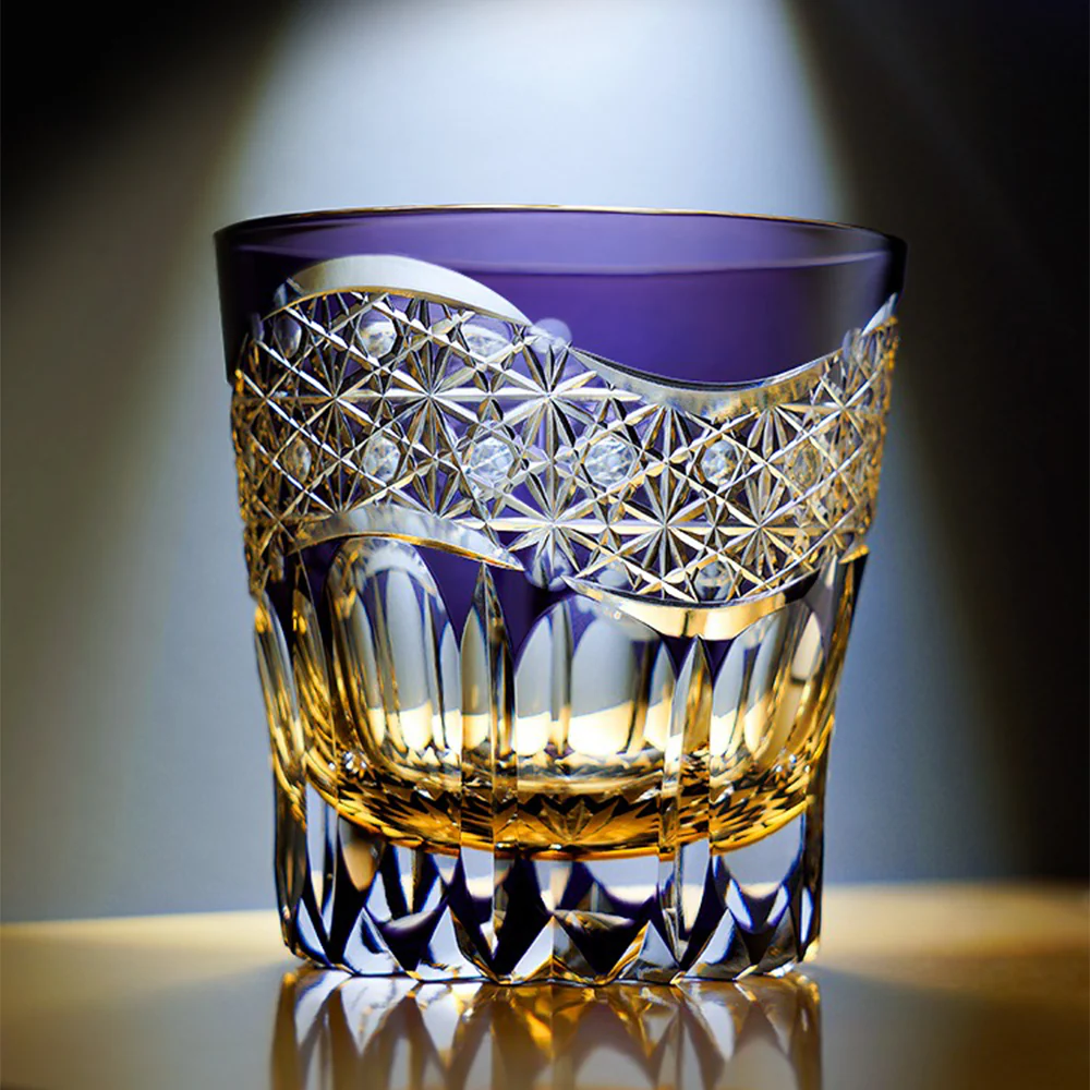 Edo Kiriko Handcrafted Fluorite Whiskey Glass Tea Cup