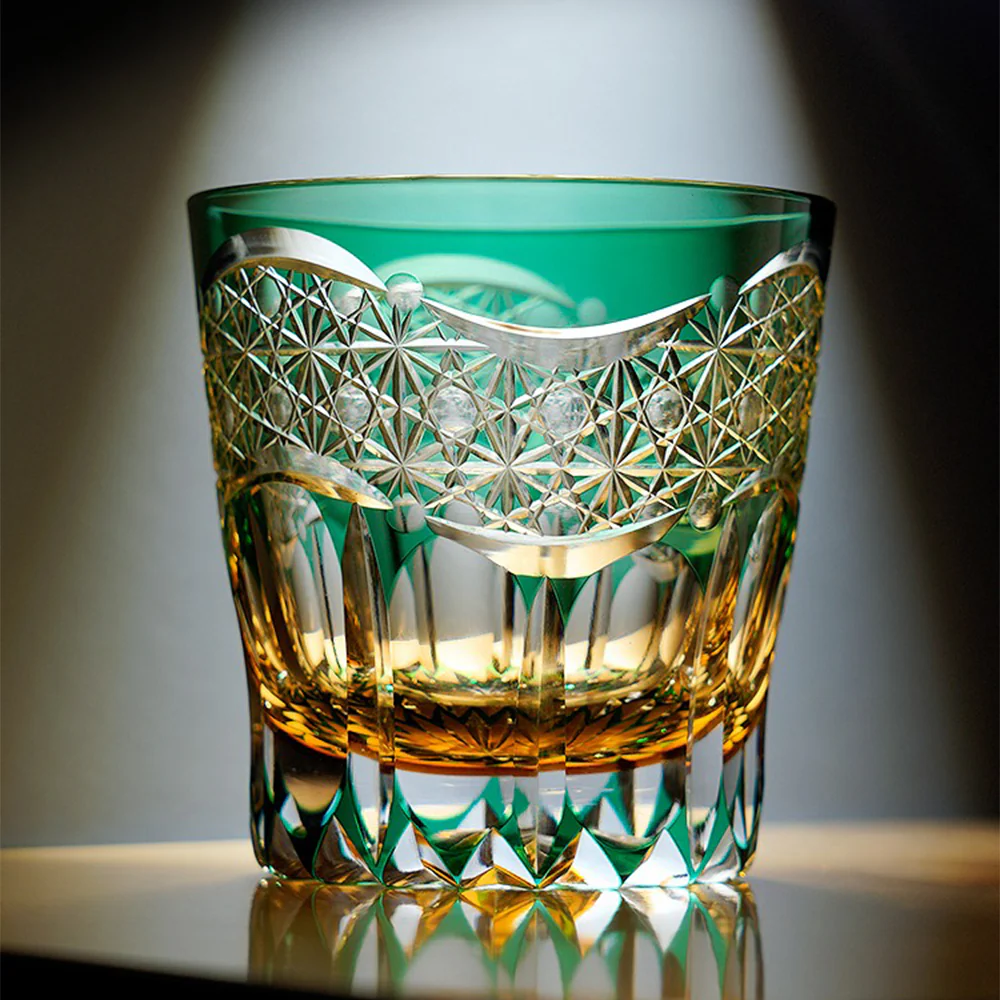Edo Kiriko Handcrafted Fluorite Whiskey Glass Tea Cup - Image 2