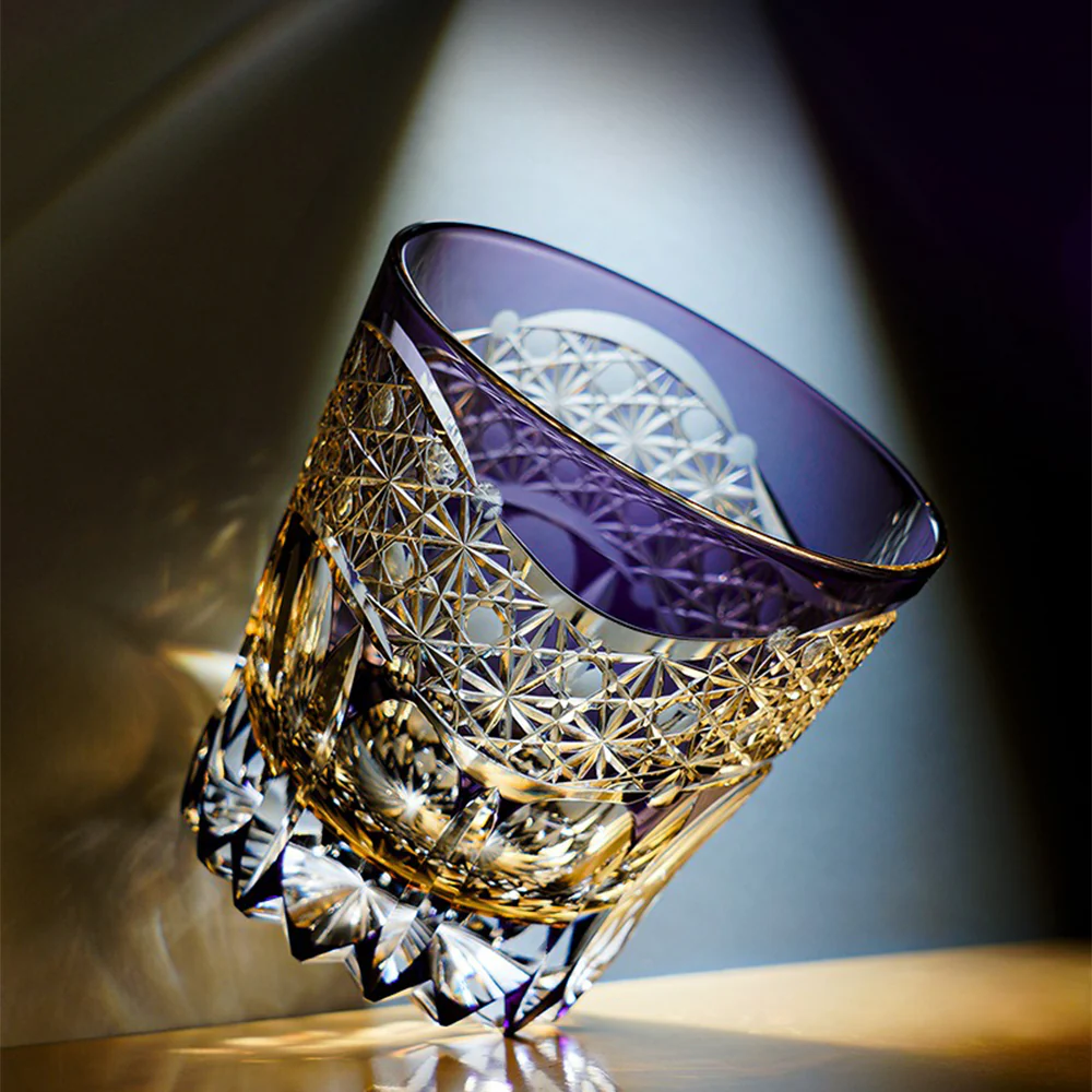 Edo Kiriko Handcrafted Fluorite Whiskey Glass Tea Cup - Image 3