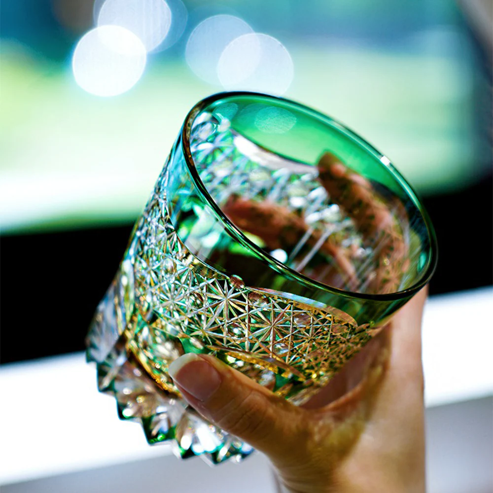 Edo Kiriko Handcrafted Fluorite Whiskey Glass Tea Cup - Image 4