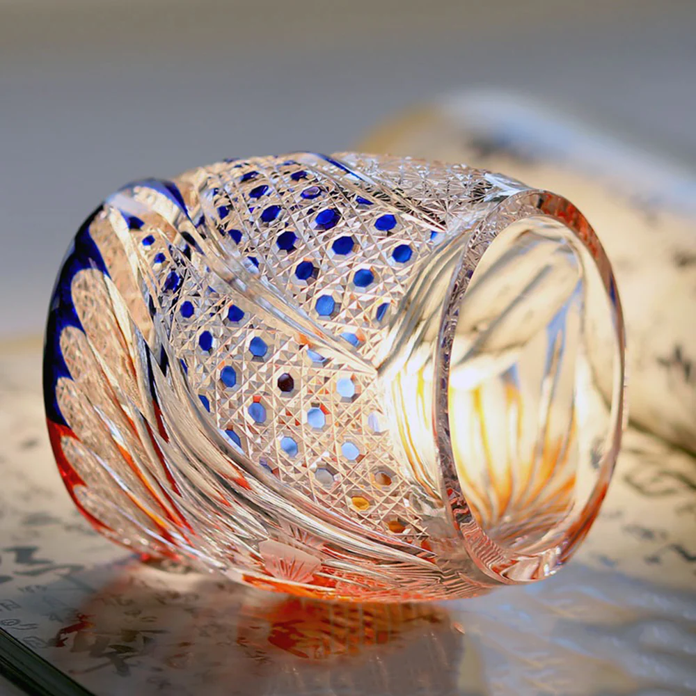 Edo Kiriko Handcrafted Koi Whisky Glass Tea Cup - Image 5
