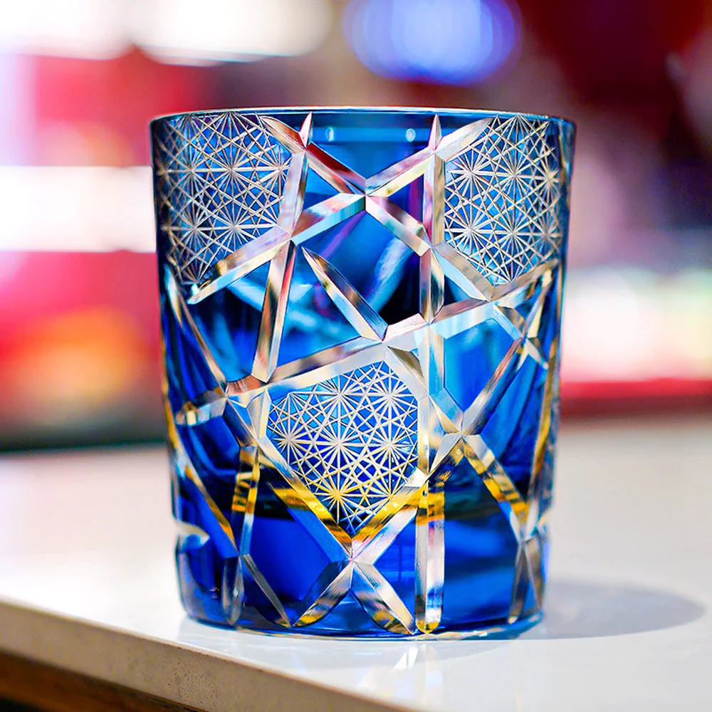 Edo Kiriko Handcrafted Lightning Whisky Glass Tea Cup - Image 2