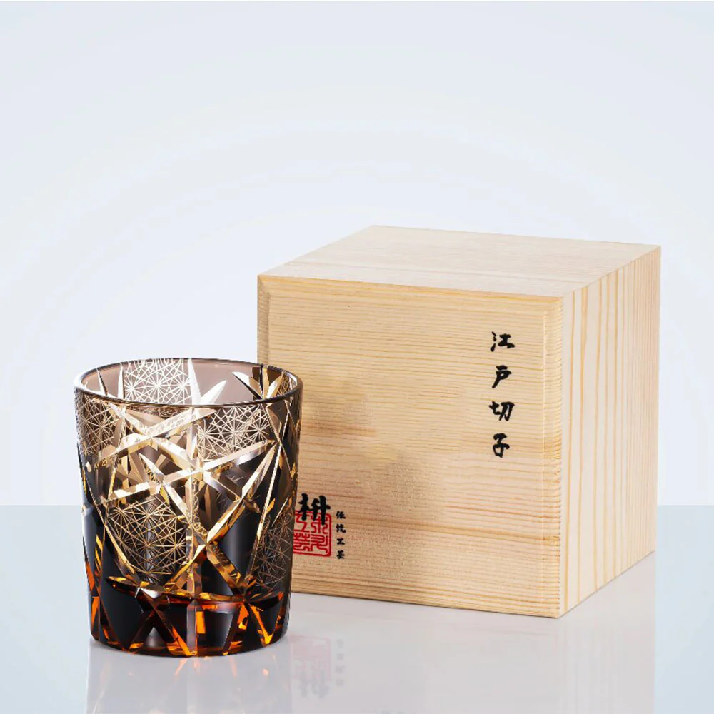 Edo Kiriko Handcrafted Lightning Whisky Glass Tea Cup - Image 9