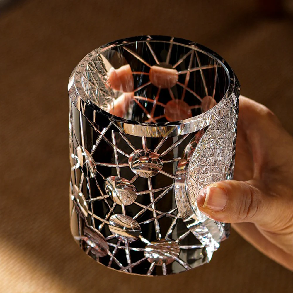 Edo Kiriko Handcrafted Planet Whisky Glass Tea Cup - Image 4