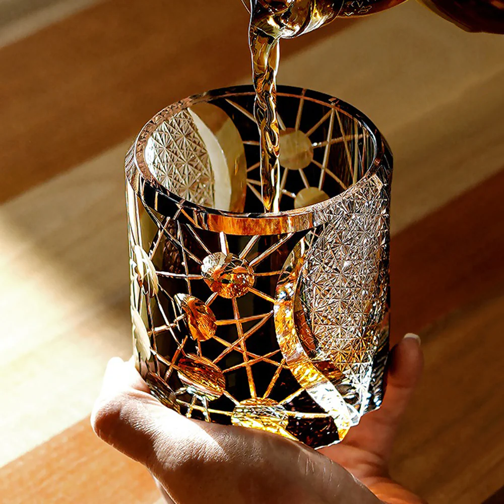 Edo Kiriko Handcrafted Planet Whisky Glass Tea Cup - Image 5