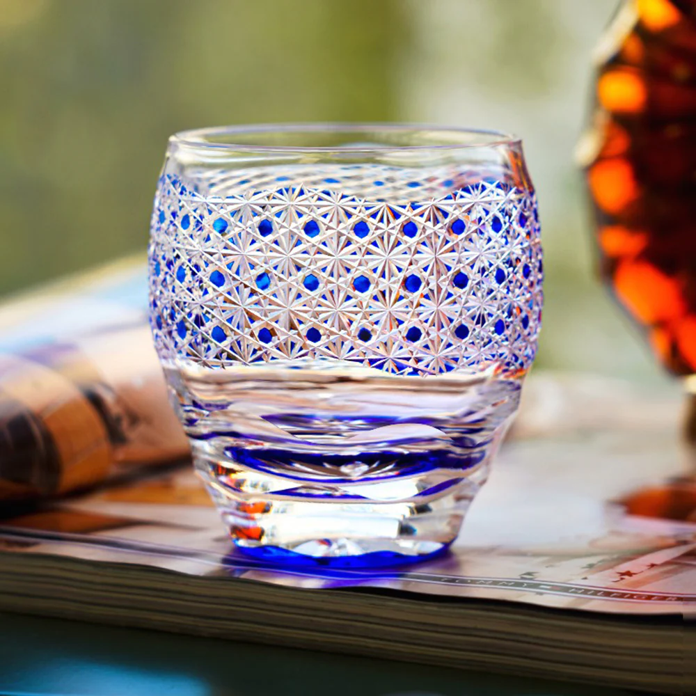 Edo Kiriko Handcrafted Starry Sky Whisky Glass Tea Cup - Image 4