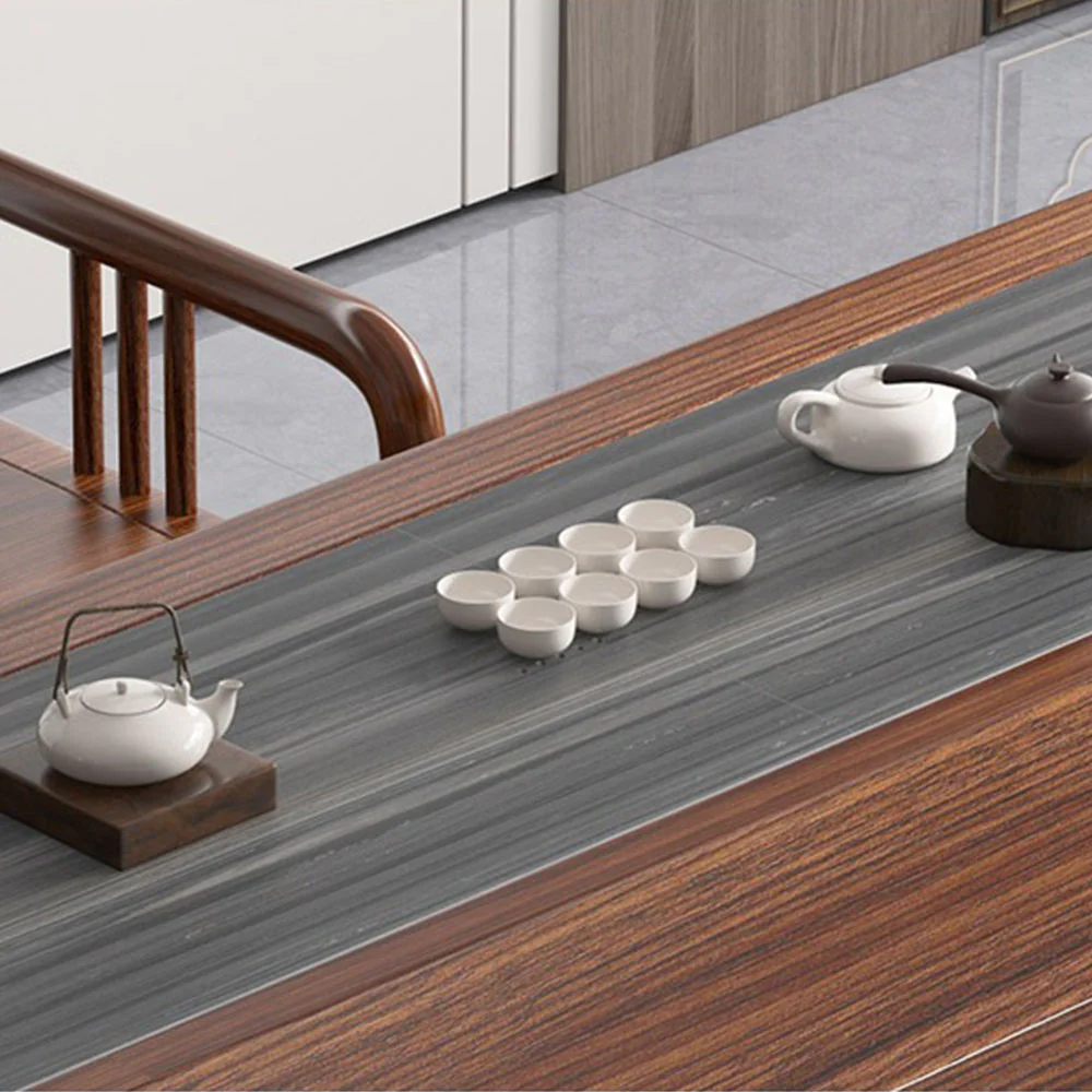 Elm Wood Chinese Simple Zen Gongfu Tea Table - Image 3