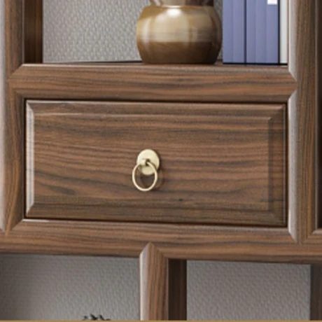 Elm Wood Curio Display Cabinet Shelf - Image 9