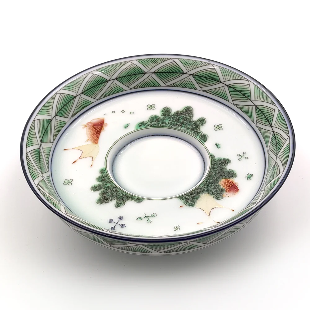 Enamel Polychrome Porcelain Goldfish Gaiwan - Image 5