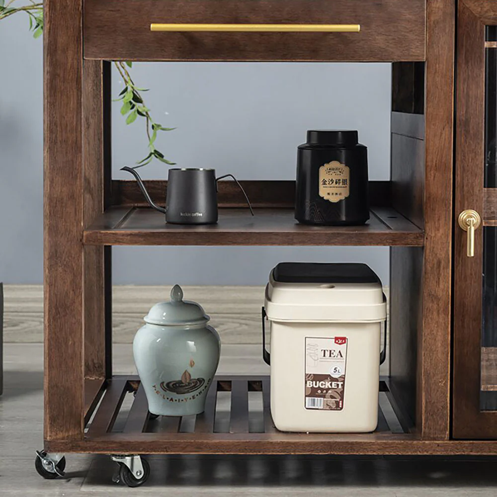 Extendable Walnut Movable Tea Table - Image 5