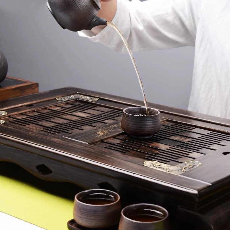 Fire Style Wood Gongfu Tea Tray - Image 3