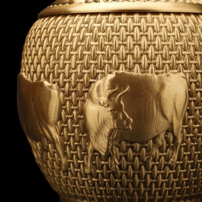 Five Cattles Brass Tea Caddy - Image 10