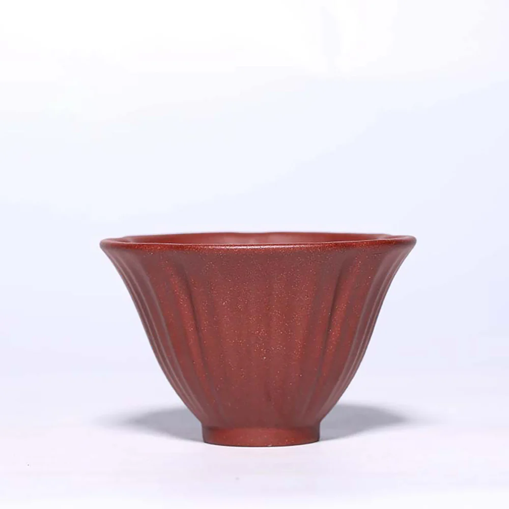Five Color Purple Clay Cowherd Flower Kung Fu Tea Cup (Set of 5) - Image 3