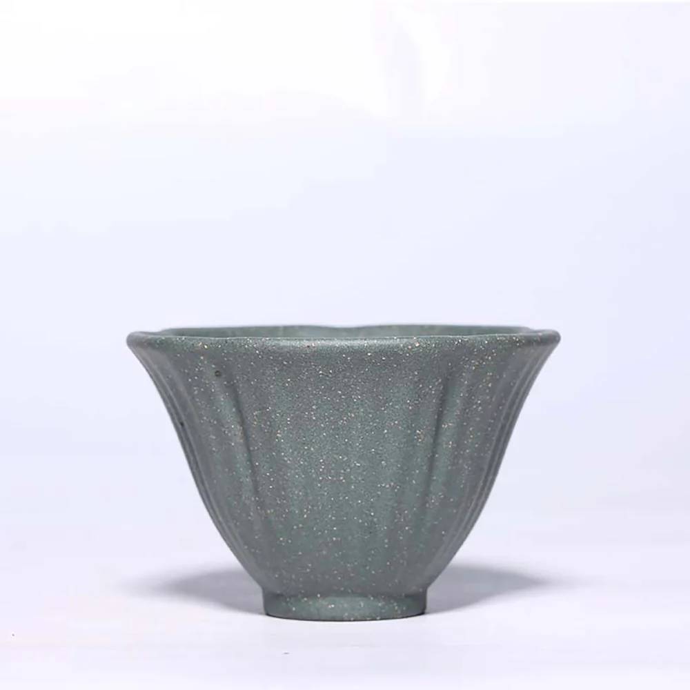 Five Color Purple Clay Cowherd Flower Kung Fu Tea Cup (Set of 5) - Image 4
