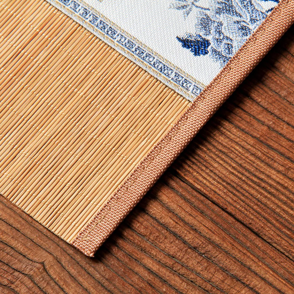 Floral Embroidery Bamboo Tea Mat - Image 3