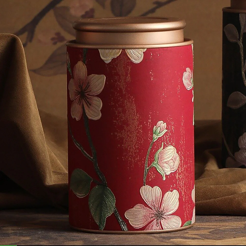 Floral Metal Tea Caddy - Image 2