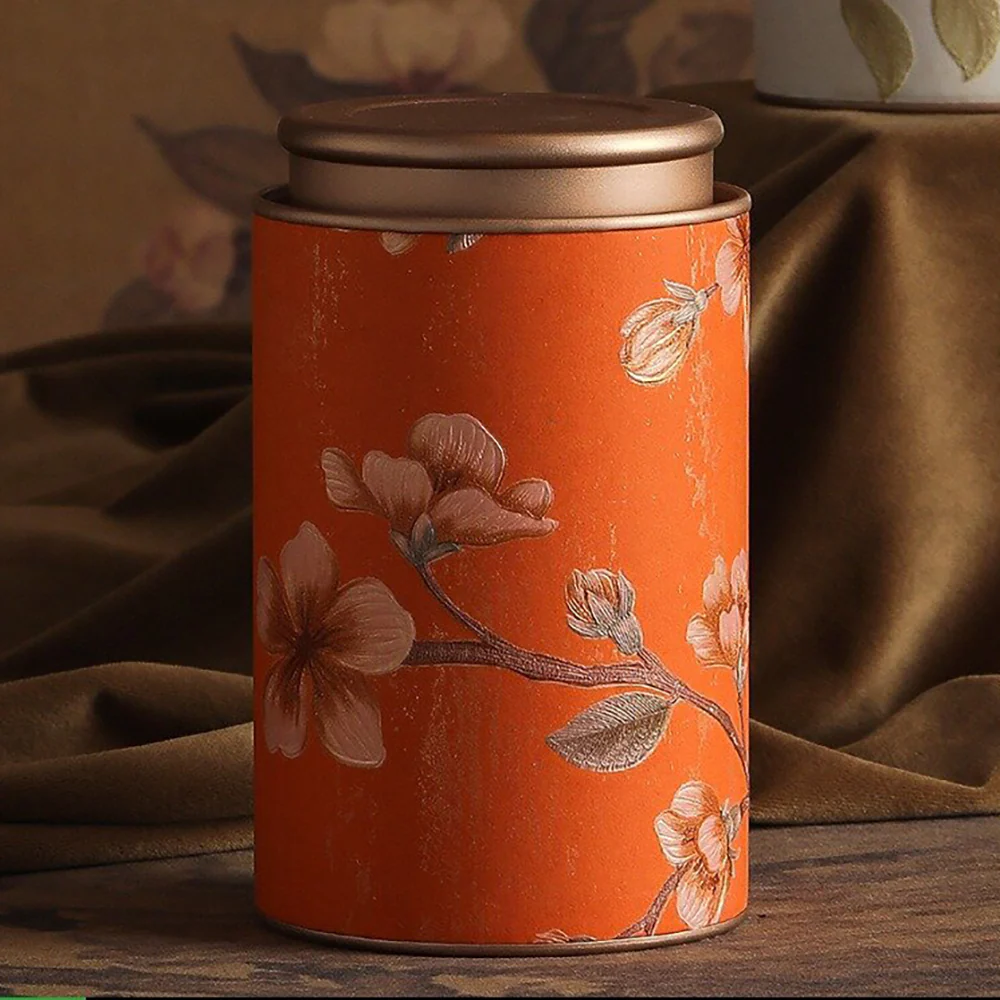 Floral Metal Tea Caddy - Image 5