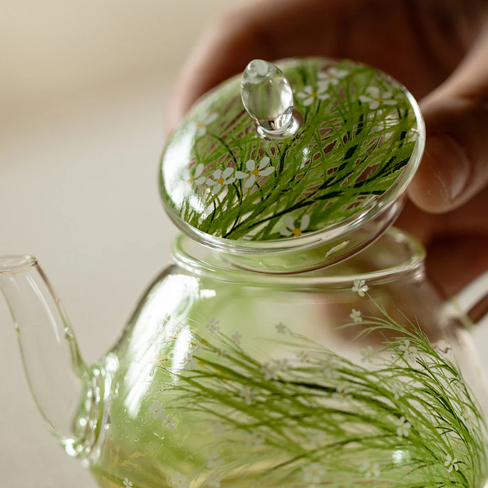 Flower Borosilicate Glass Teapot - Image 4