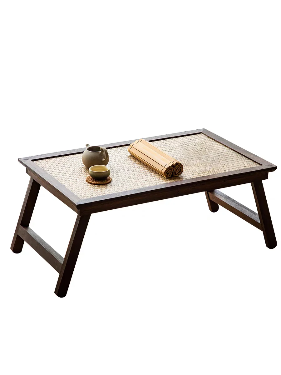 Foldable Low Rattan Tea Table - Image 4
