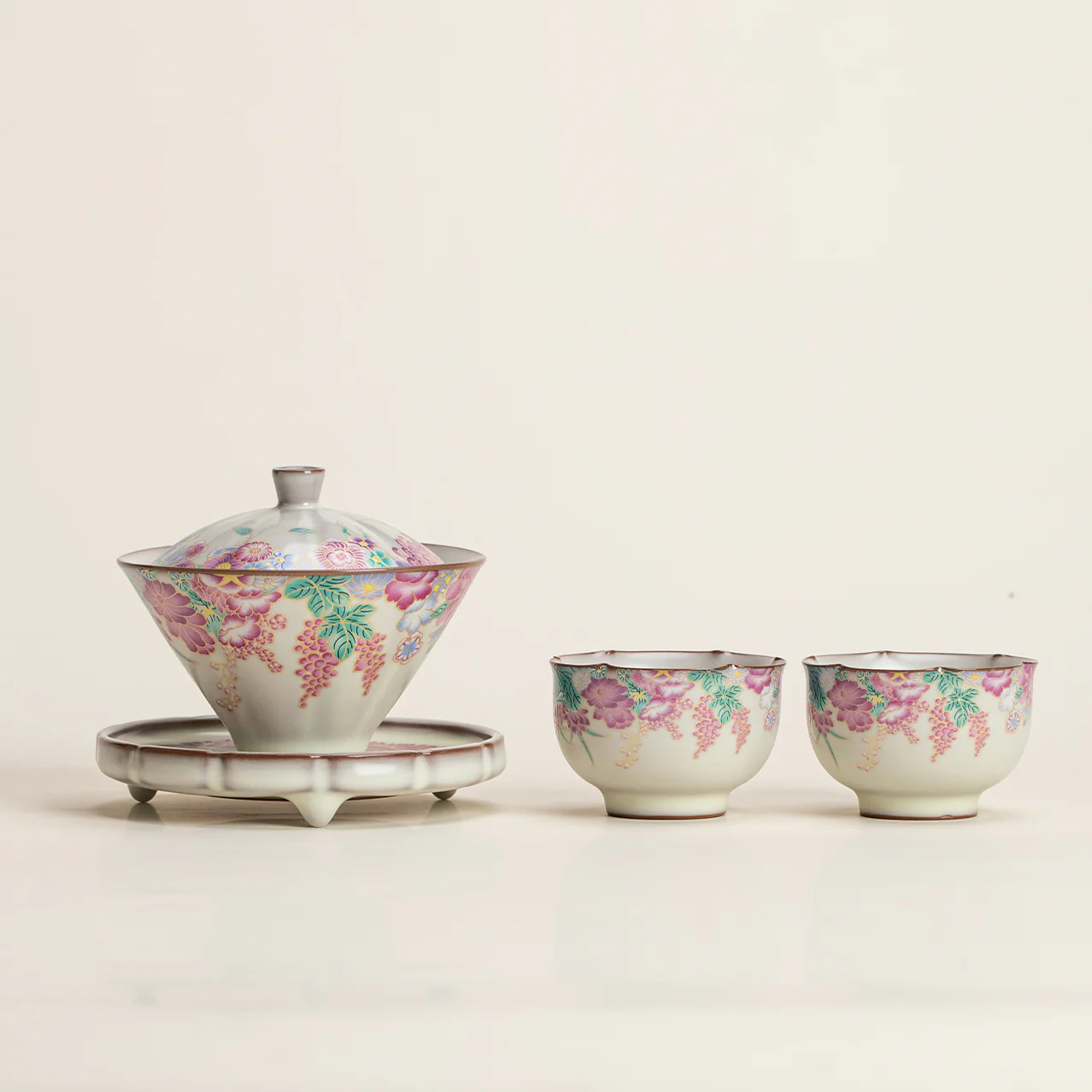 Garden Ruyao Porcelain Flowers Gaiwan - Image 2