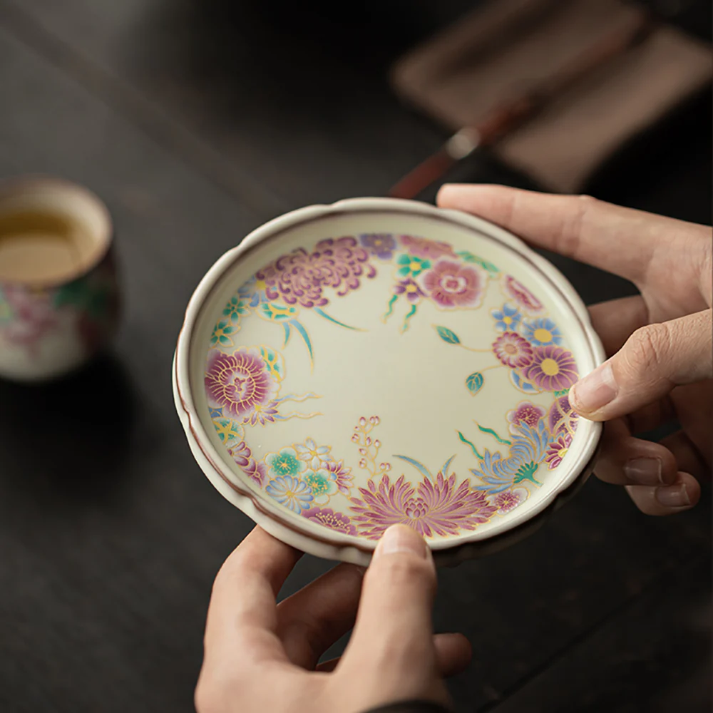 Garden Ruyao Porcelain Flowers Gaiwan - Image 8