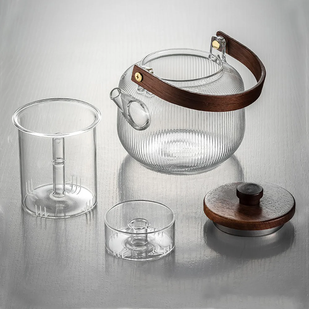 Glass Flower and Fruit Tea Set - Image 4