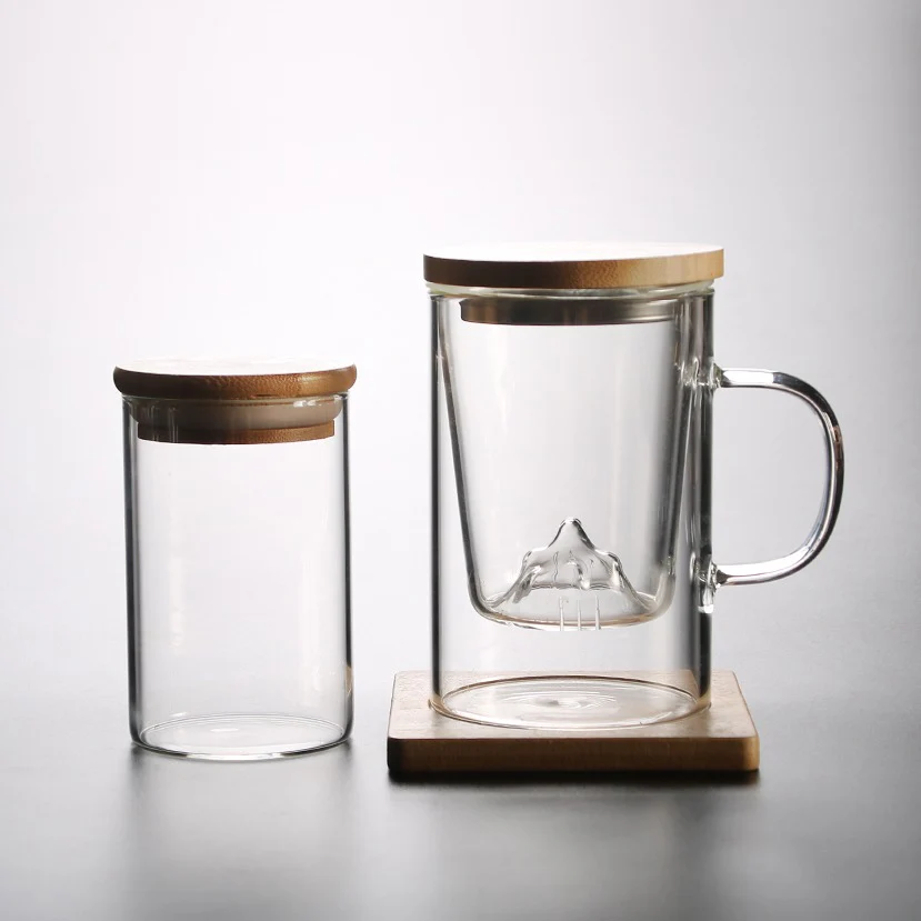 Glass Tea Cup With Mountain Infuser - Image 4