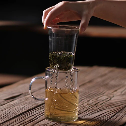 Glass Tea Cup With Mountain Infuser - Image 9